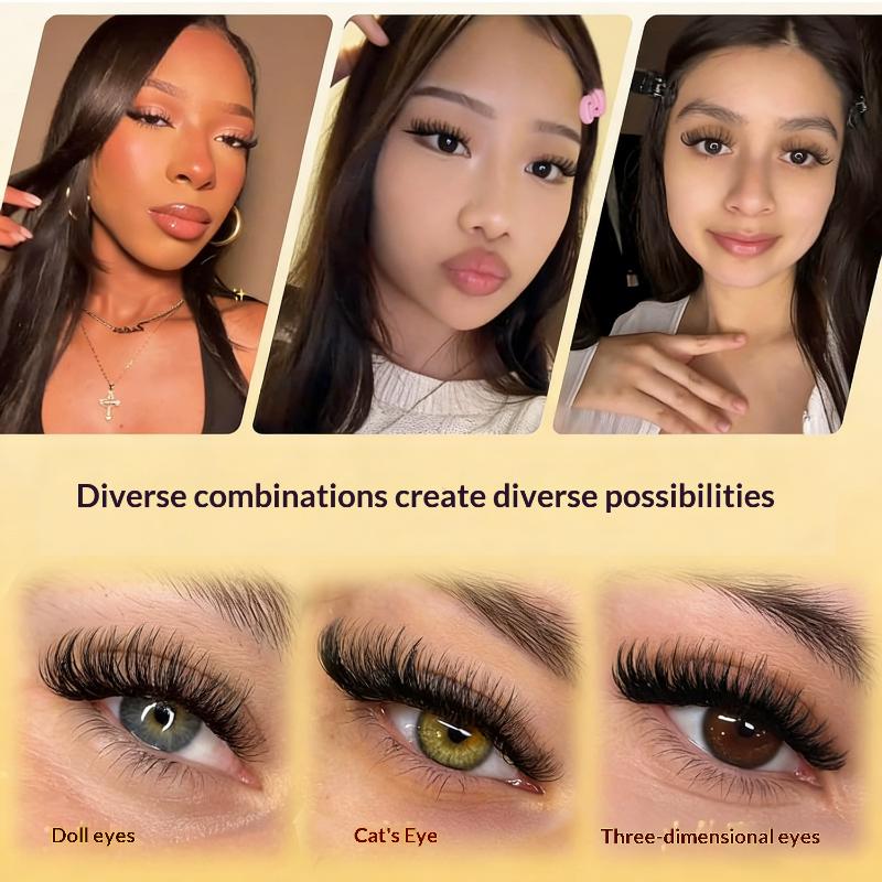 Eyelash Extension Kits - Nieuwe DIY Wimperverlengingsset Lijmvrije Individuele Wimperclusters