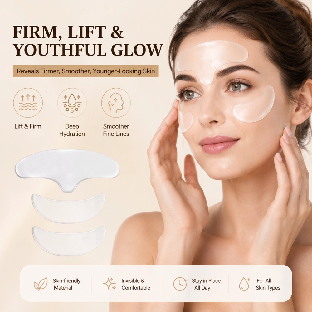 Under Eye Gel - Herbruikbare anti-rimpel voorhoofdpatch Zachte siliconen patch